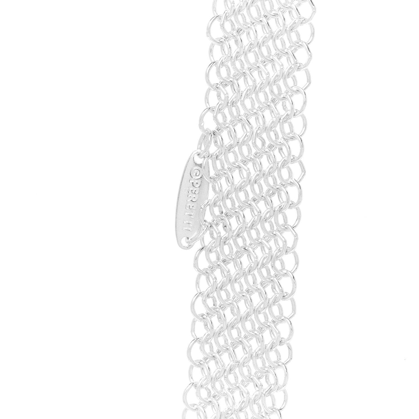 Sterling Silver Elsa Peretti Mesh Bib Necklace