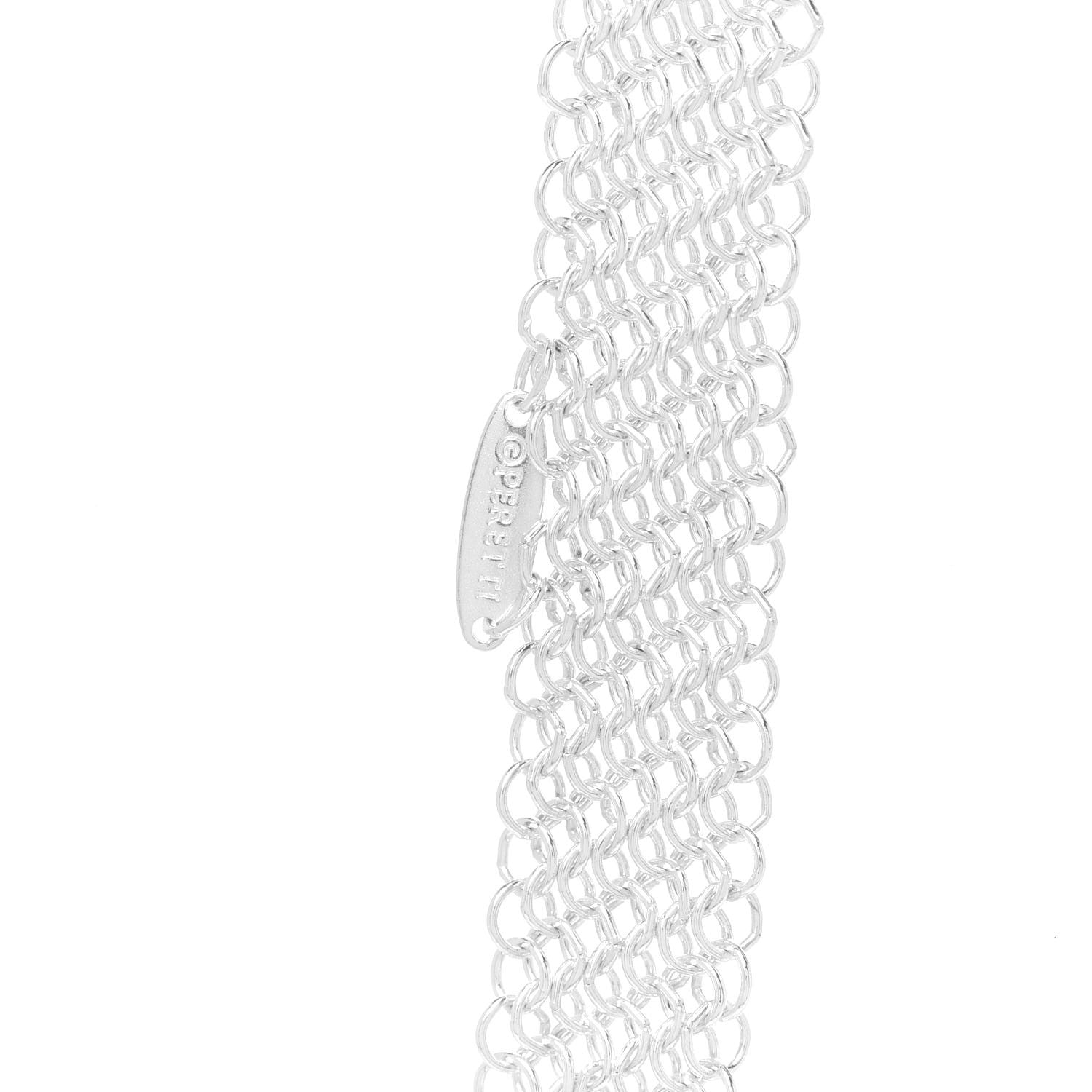 Tiffany Sterling Silver Elsa Peretti Mesh Bib Necklace 4 of 5