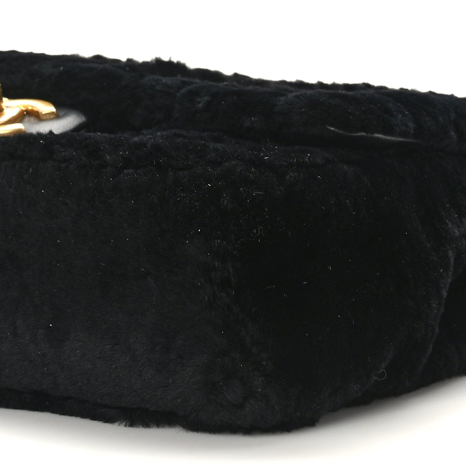 Chanel Shearling Lambskin Chevron Quilted Fur Sure Small Flap Black 9 of 9