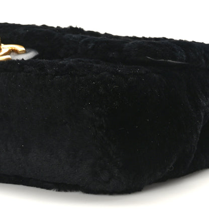Chanel Shearling Lambskin Chevron Quilted Fur Sure Small Flap Black 9 of 9