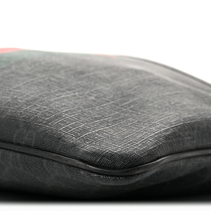 Gucci GG Supreme Monogram Web Medium Flat Messenger Bag Black Grey 10 of 10
