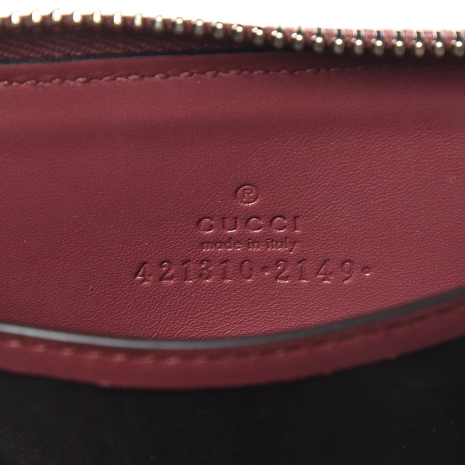 Gucci GG Supreme Monogram Blooms Zip Around Card Case Wallet Beige Multicolor Dry Rose 6 of 6