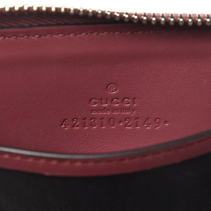 Gucci GG Supreme Monogram Blooms Zip Around Card Case Wallet Beige Multicolor Dry Rose 6 of 6