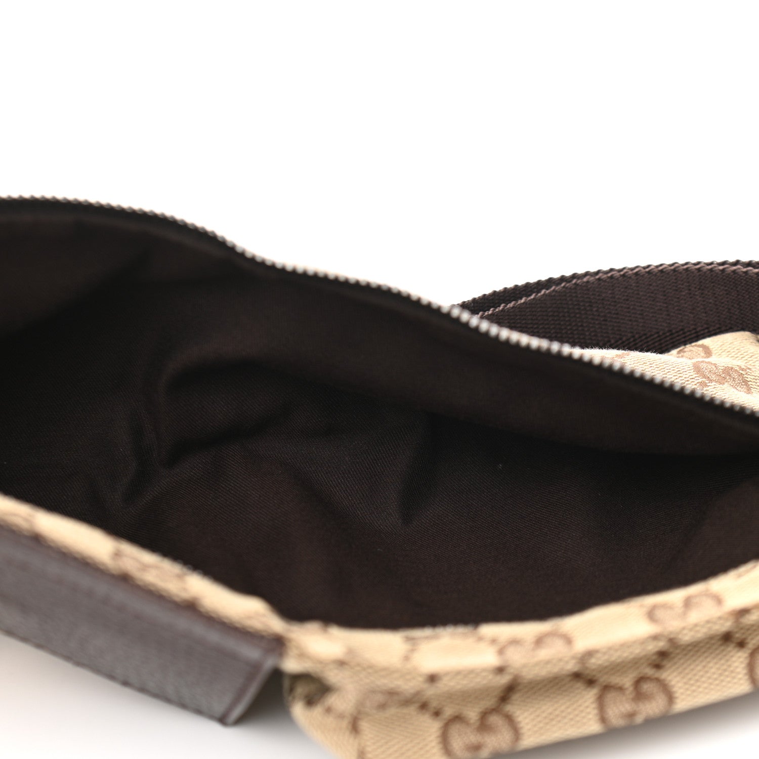 Gucci GG Monogram Double Pocket Belt Bag Dark Brown 7 of 9