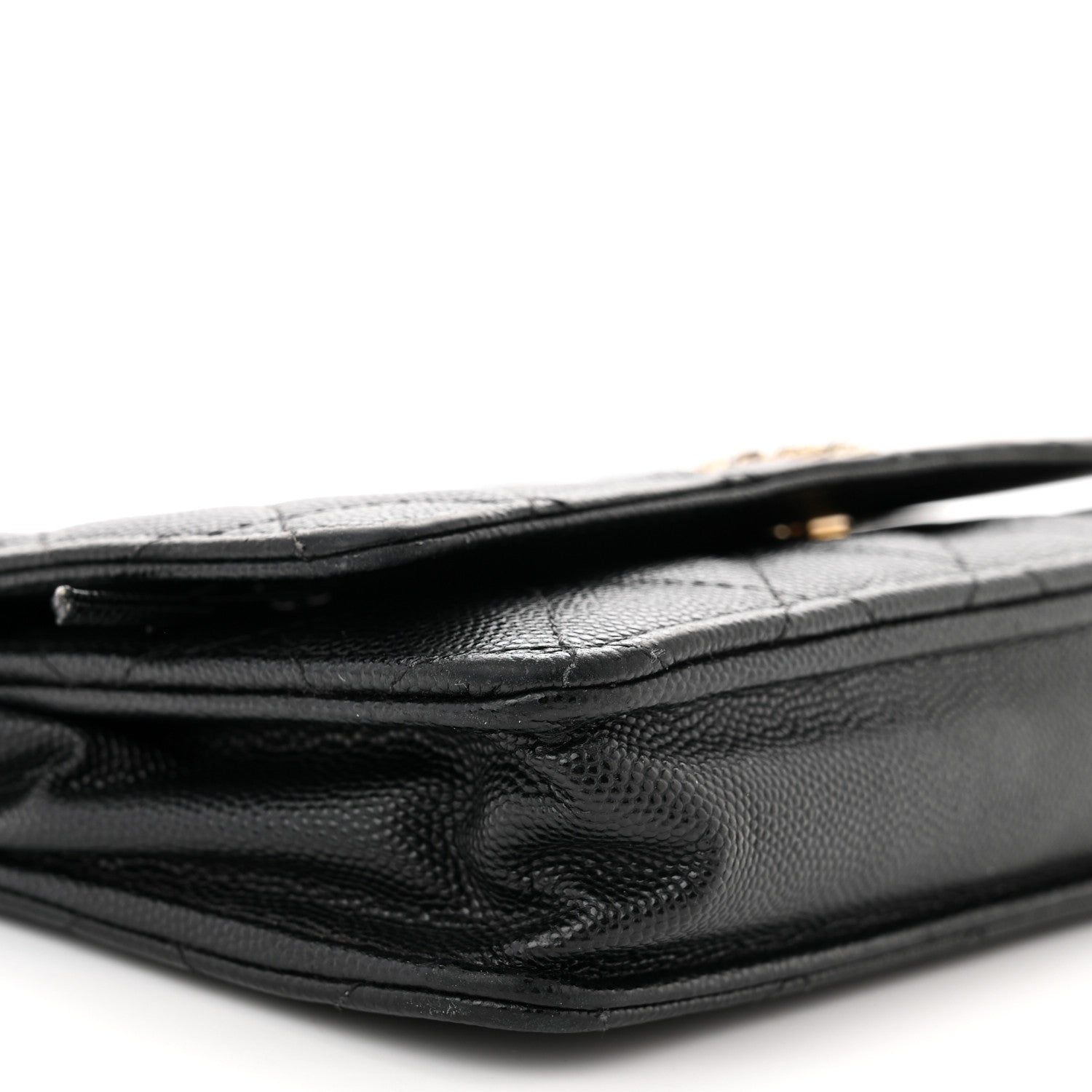 Chanel Caviar Quilted Crystal CC Wallet On Chain WOC Black 10 of 15