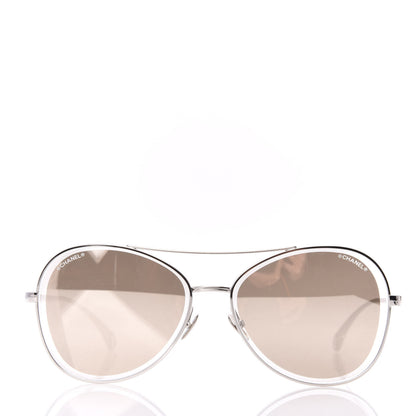 Chanel Metal Pilot Sunglasses 4260 Silver 2 of 8