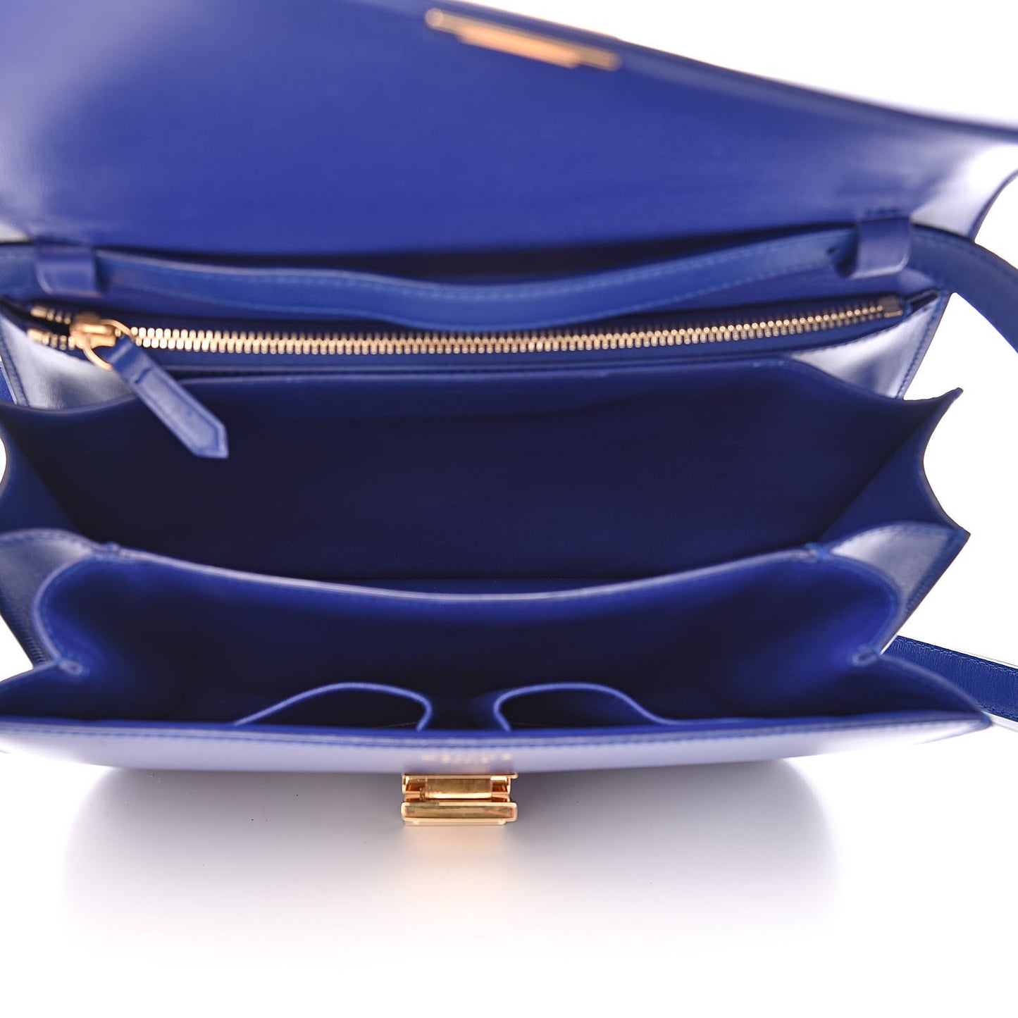 Box Calfskin Medium Classic Box Flap Bag Indigo