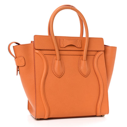 Celine Goatskin Micro Luggage Light Orange 3 of 9