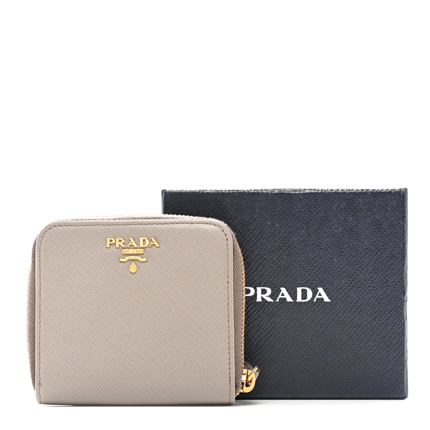 Saffiano Metal Compact Wallet Argilla