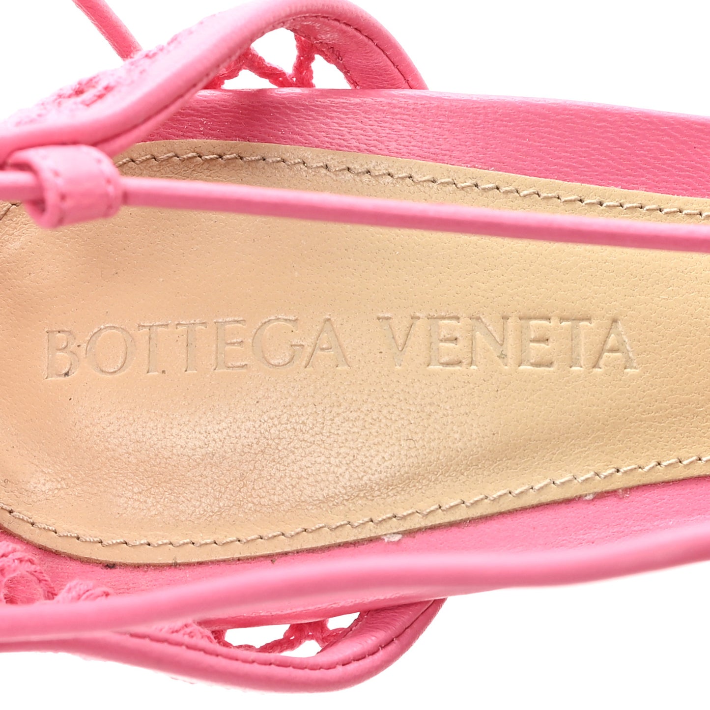 Mesh Nappa Stretch Ankle Tie 90mm Sandals 37 Azalea
