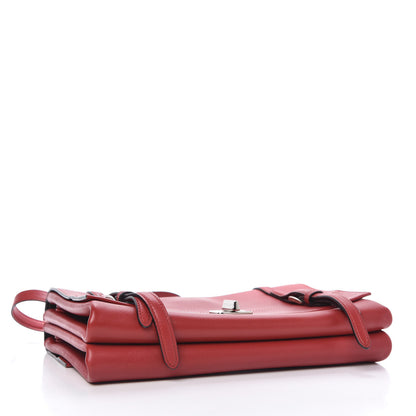 Prada Lux Calf Flap Crossbody Fuoco 4 of 13