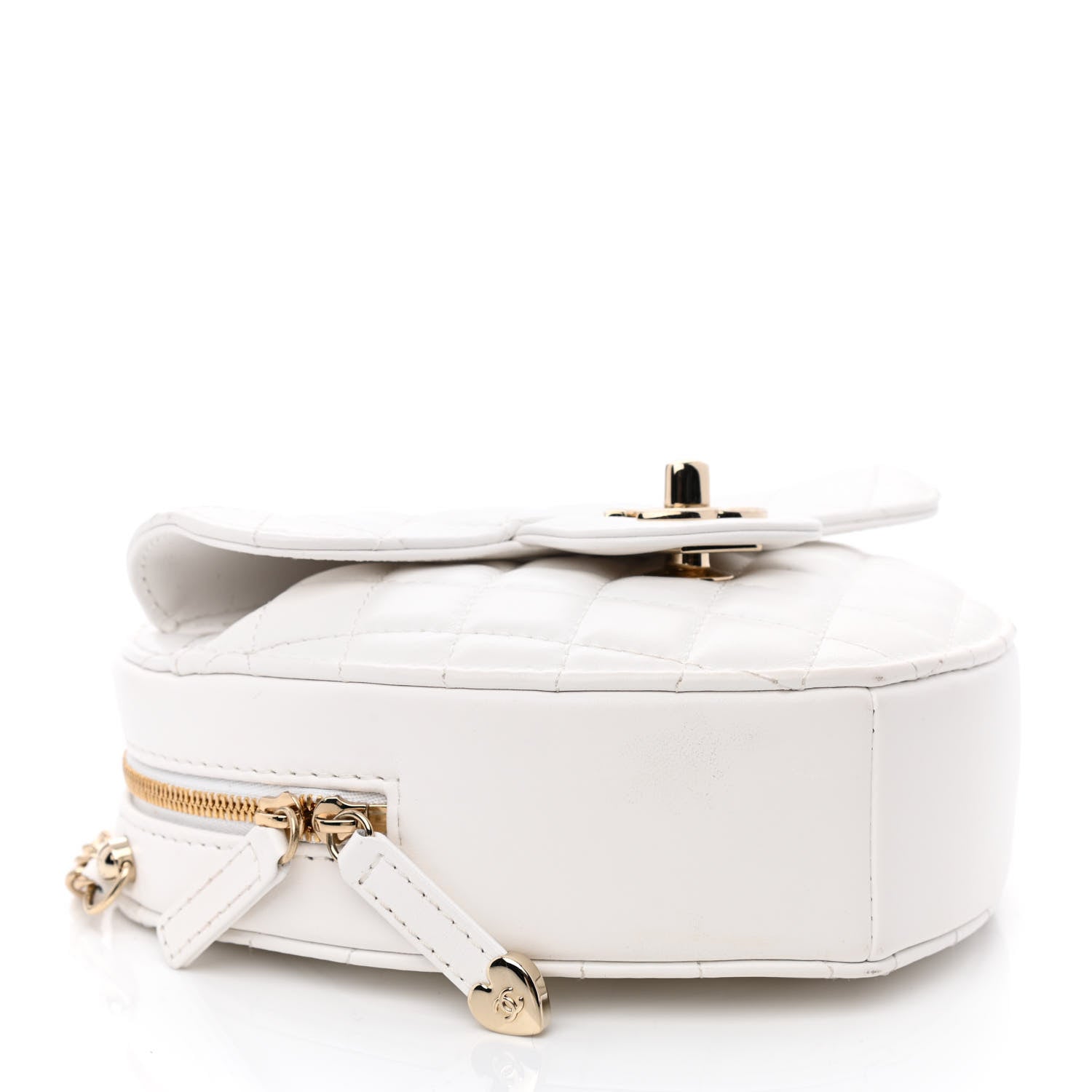 Chanel Lambskin Quilted CC In Love Heart Bag White 4 of 11