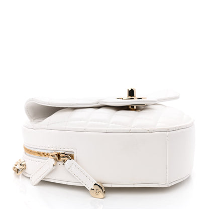Chanel Lambskin Quilted CC In Love Heart Bag White 4 of 11