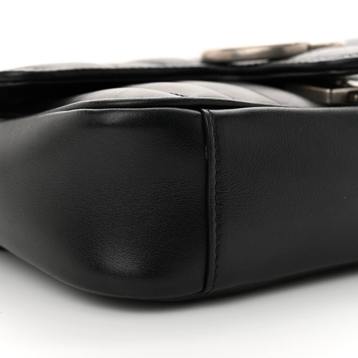 Calfskin Matelasse Aria Mini GG Marmont Shoulder Bag Black