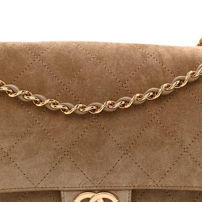 Chanel Suede Calfskin Small Souplissimo Maxi Flap Dark Beige 8 of 10