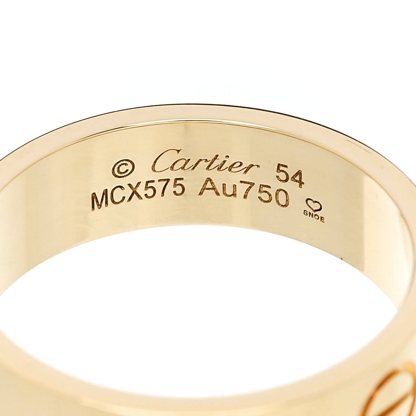 18K Yellow Gold 5.5mm LOVE Ring 54 7
