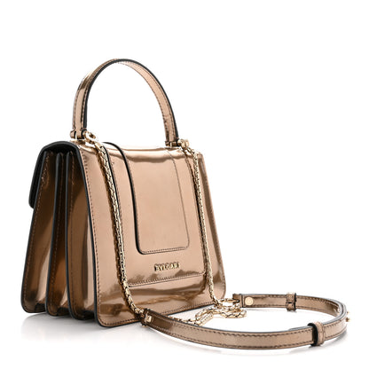Bulgari Metallic Calfskin Serpenti Forever Top Handle Bronze 4 of 10