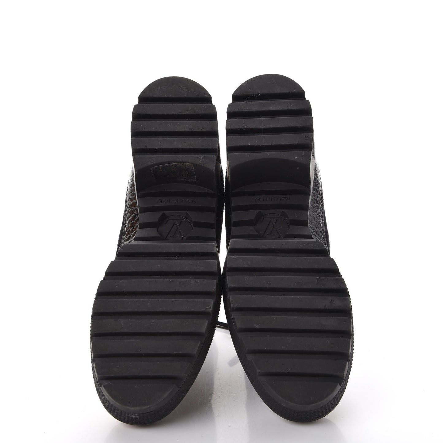 Suede Calfskin Reverse Monogram Laureate Platform Desert Boots 37