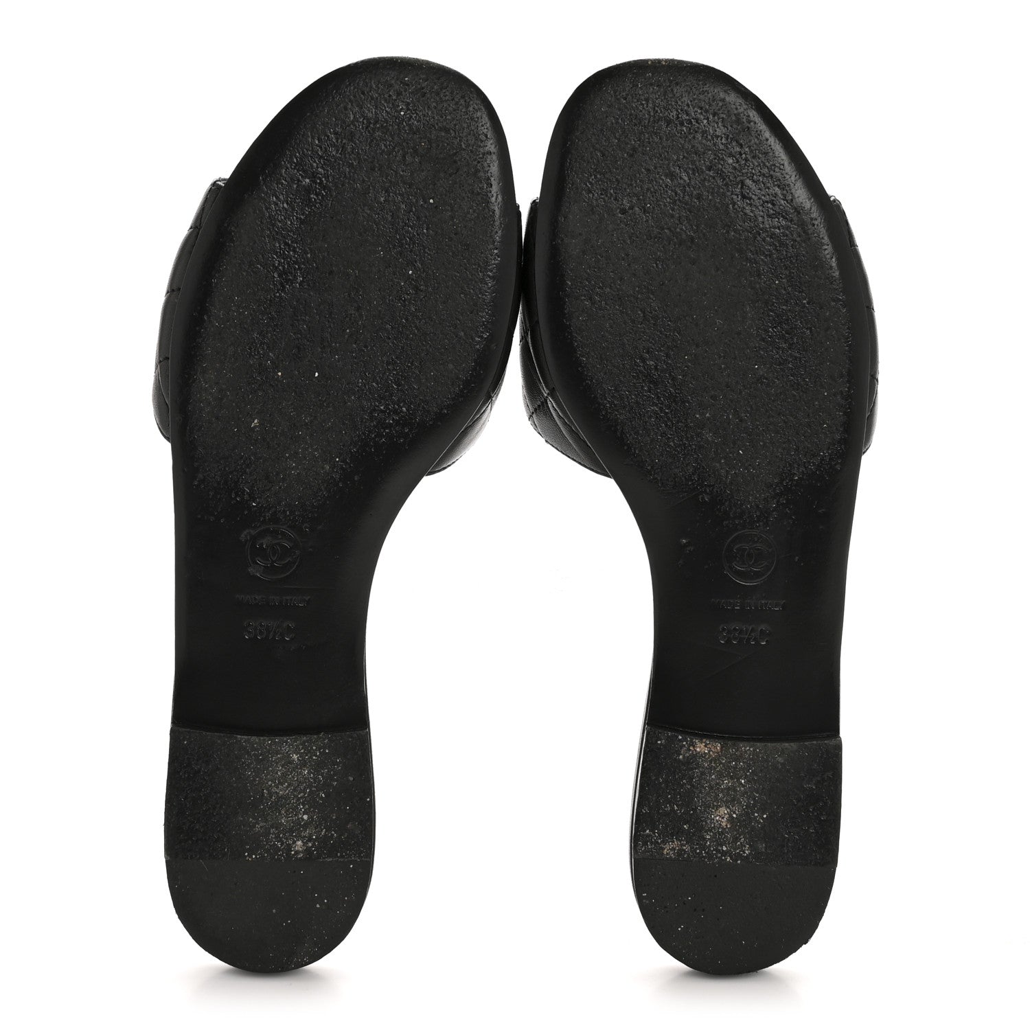 Chanel Lambskin Quilted CC Turnlock Sandals 38.5 Black 5 of 8