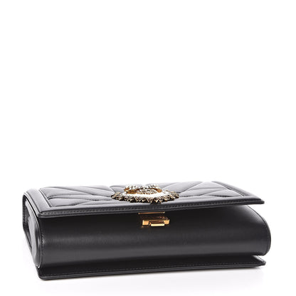 Dolce & Gabbana Calfskin Large Devotion Crossbody Bag Black 4 of 10