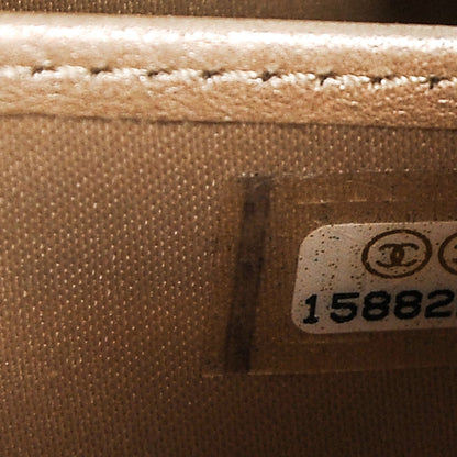 Chanel Lambskin Camellia Embossed Large Zip Around Gusset Wallet Black 8 of 8