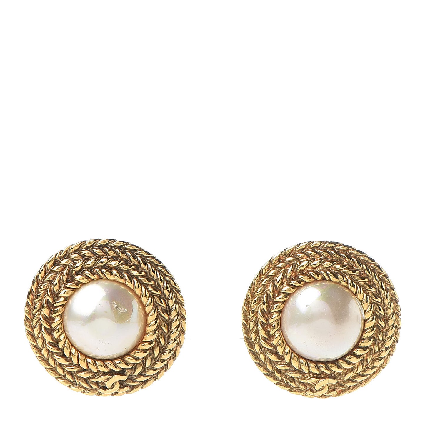 Pearl Clip On Earrings Gold