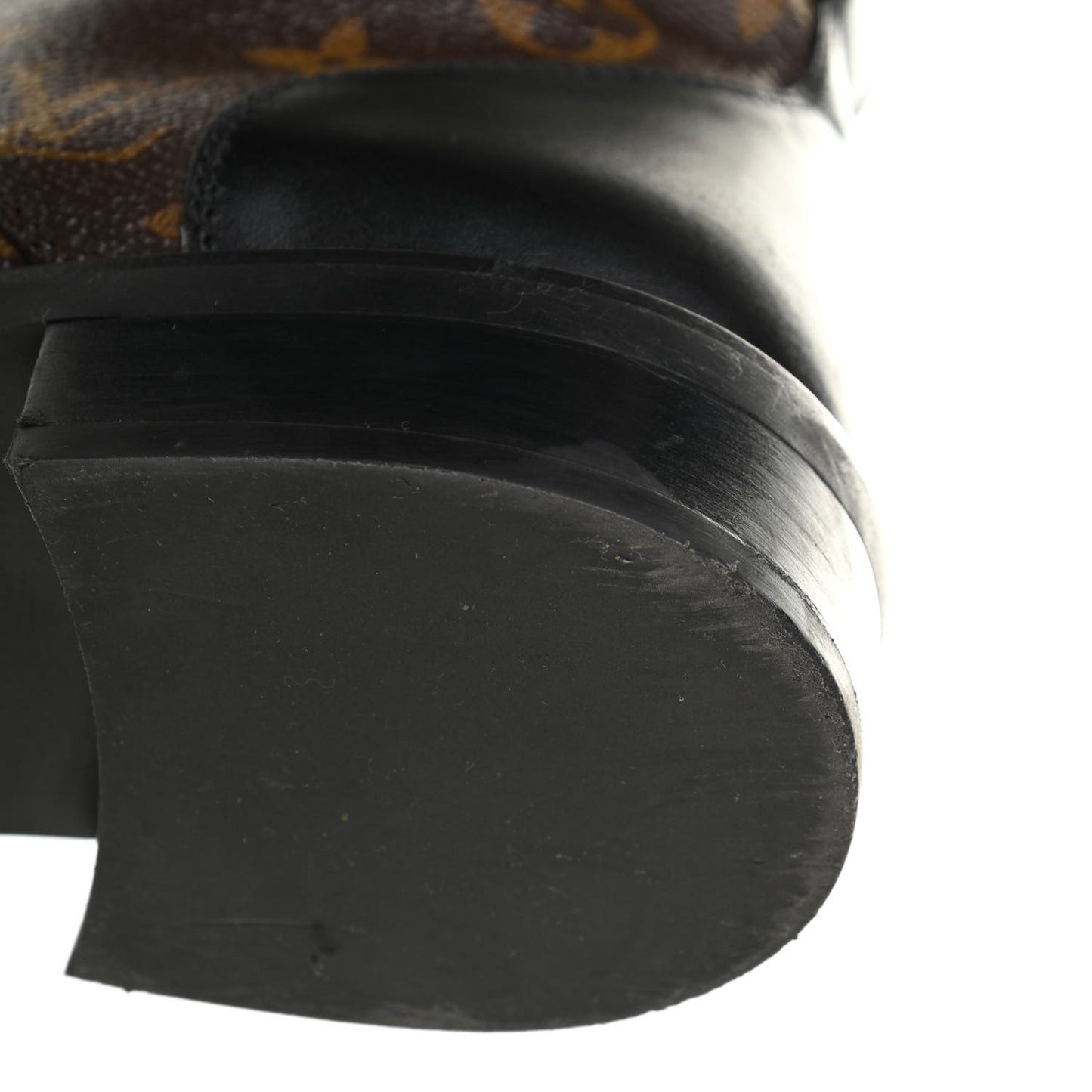 Calfskin Monogram Wonderland Flat Ranger Boots 38 Black
