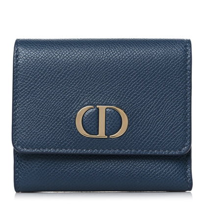 Christian Dior Calfskin 30 Montaigne Wallet Blue 1 of 6