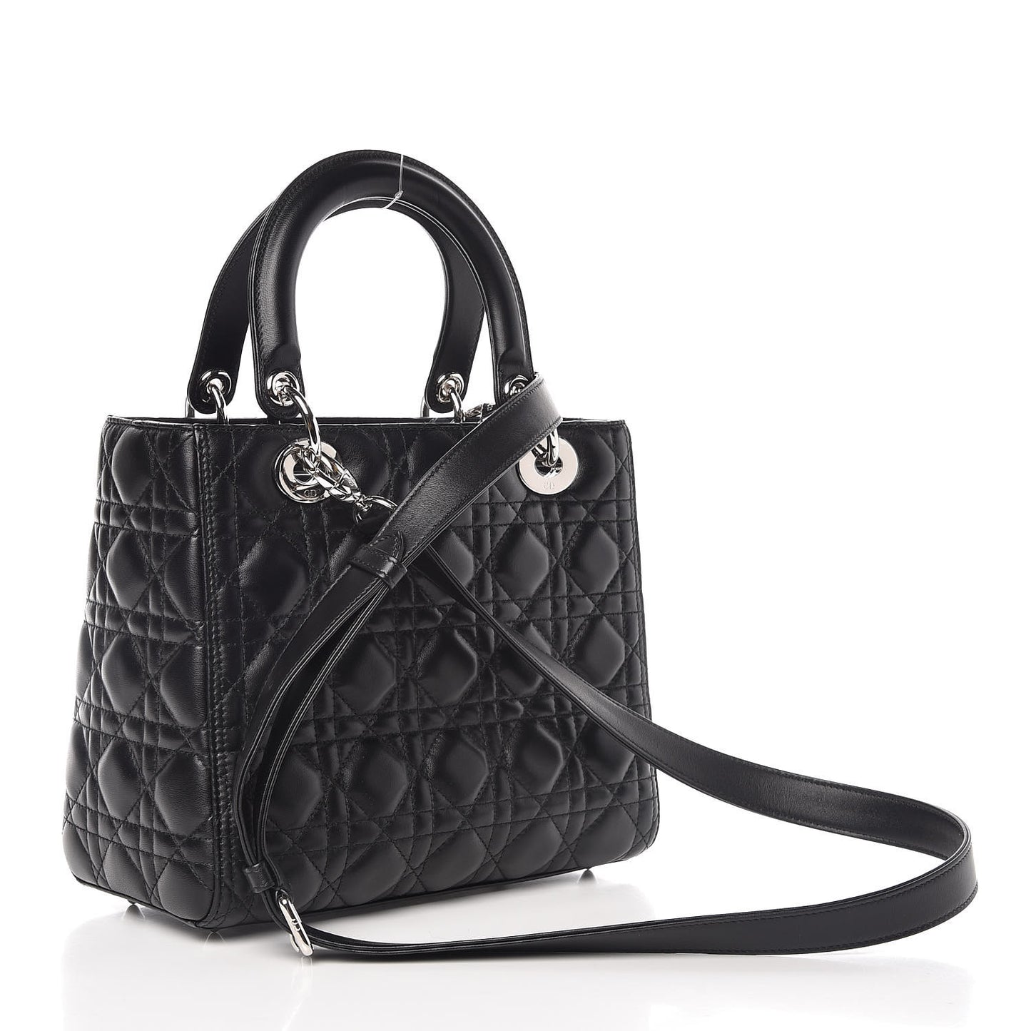Lambskin Cannage Medium Lady Dior Black