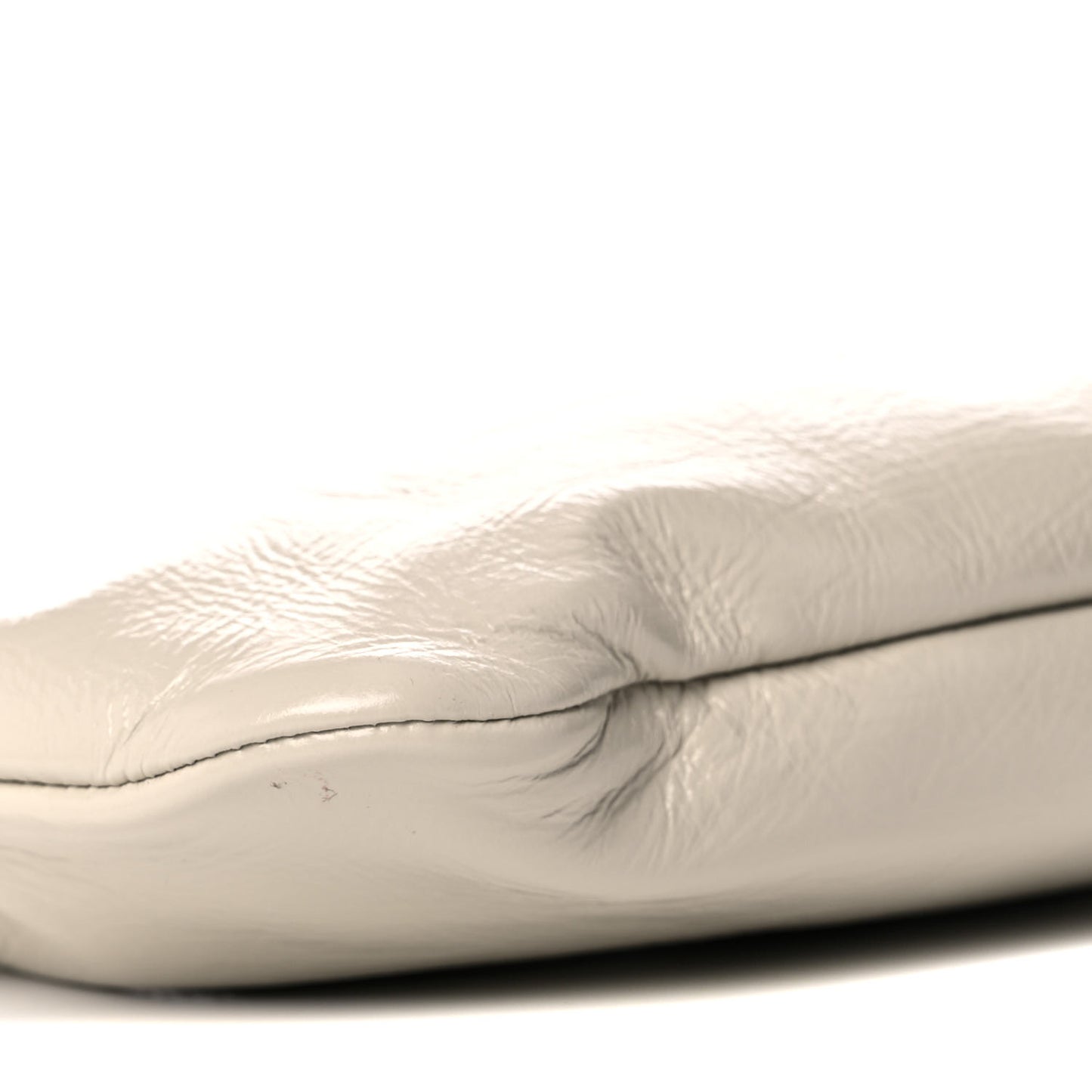 Calfskin Pac Pac Ruched Hobo Winter White