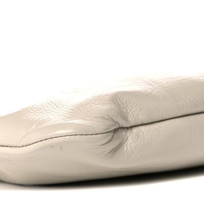 Saint Laurent Calfskin Pac Pac Ruched Hobo Winter White 8 of 11