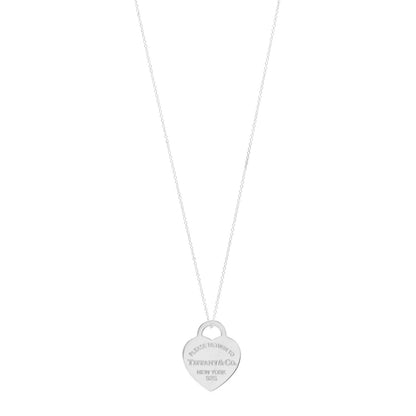 Tiffany Sterling Silver Medium Return to Tiffany Heart Pendant Necklace 1 of 4
