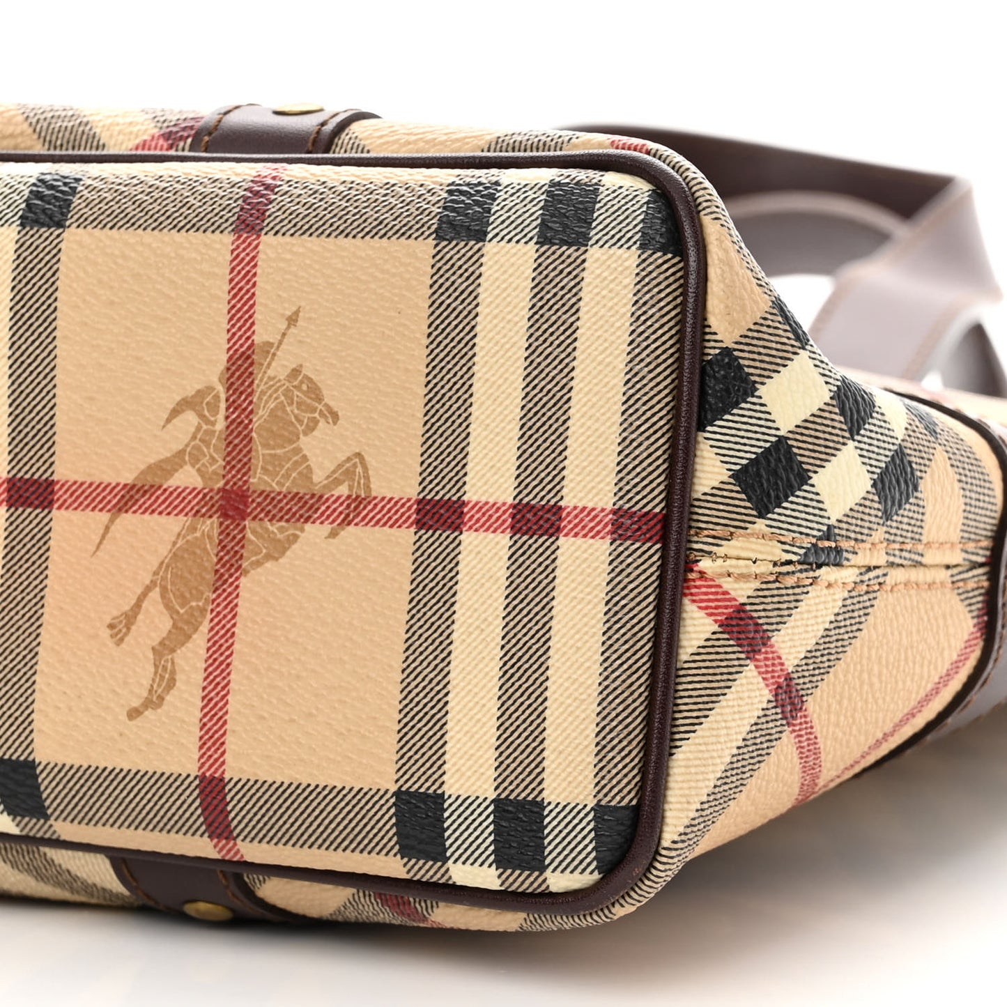 Haymarket Check Studded Tote Chocolate