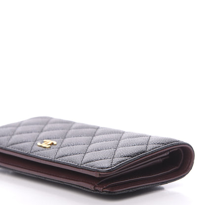 Chanel Caviar Quilted Yen Wallet Black 9 of 10