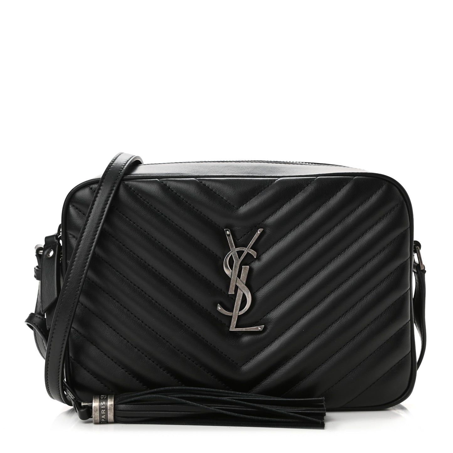 Calfskin Matelasse Monogram Lou Camera Bag Black