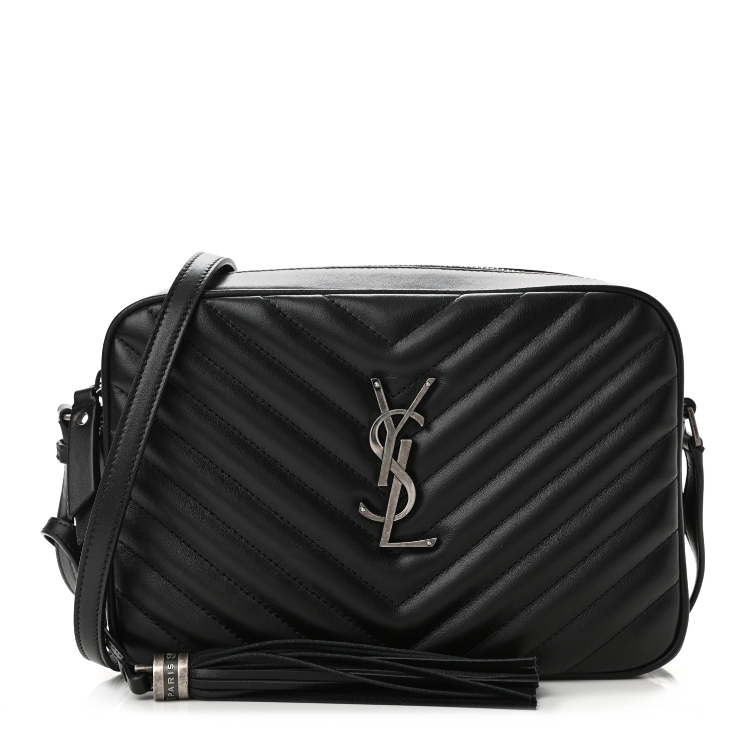 Saint Laurent Calfskin Matelasse Monogram Lou Camera Bag Black 1 of 10