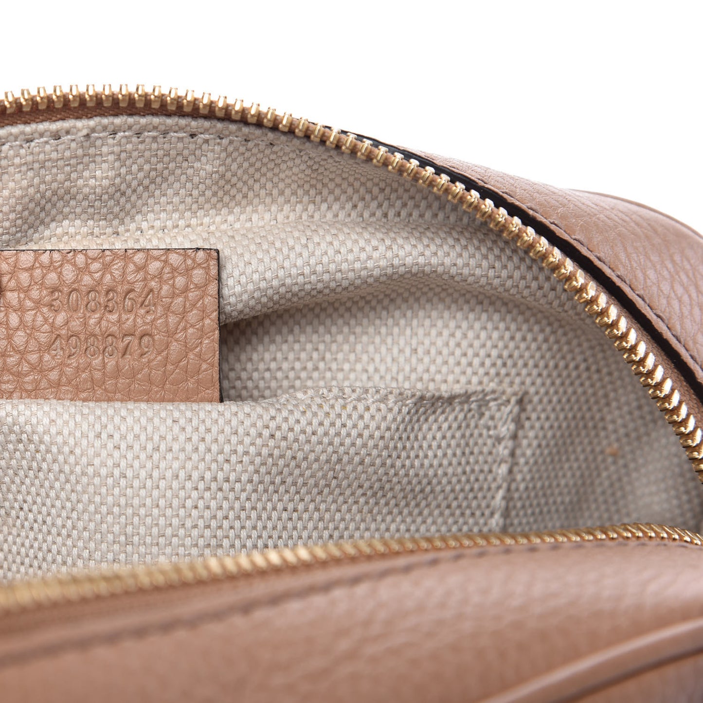 Pebbled Calfskin Small Soho Disco Bag Rose Beige