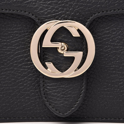 Gucci Dollar Calfskin Small Interlocking G Shoulder Bag Black 8 of 10