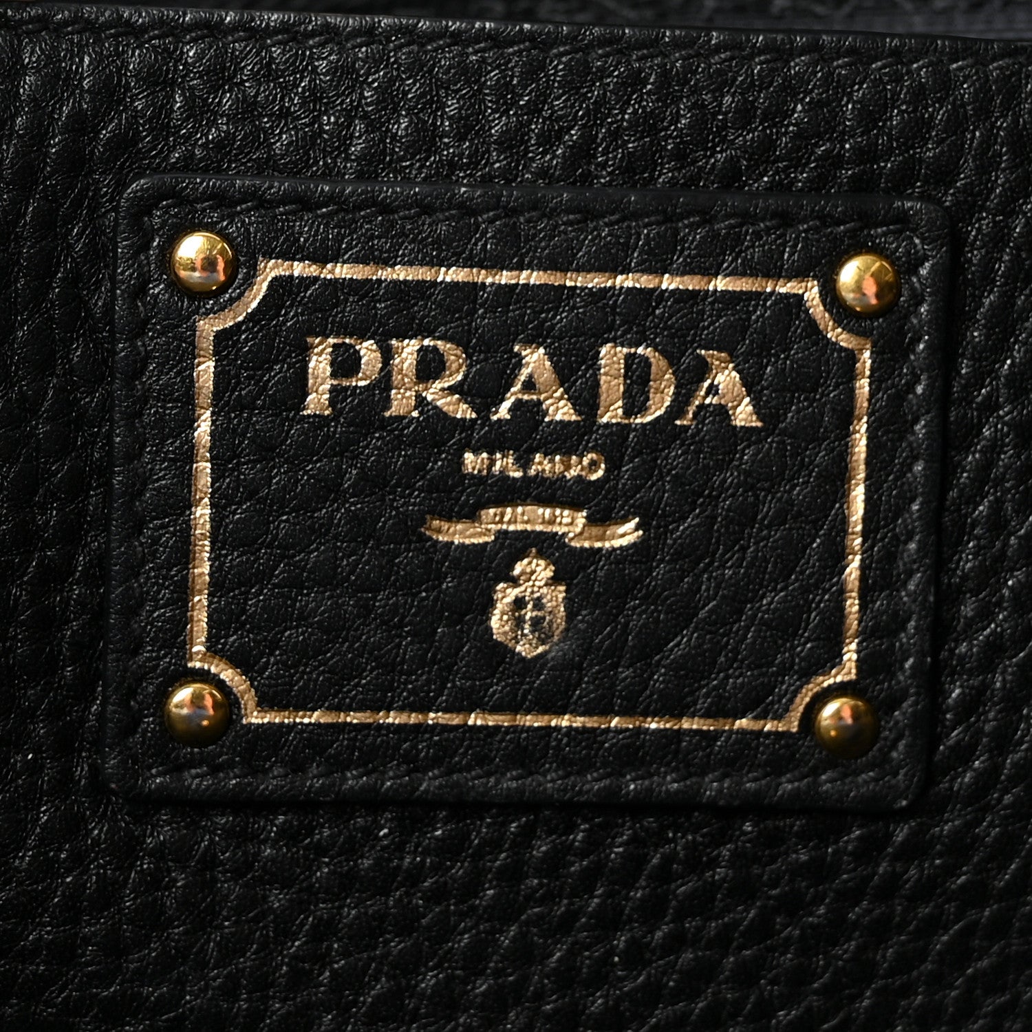 Prada Vitello Daino Tote Black 6 of 9