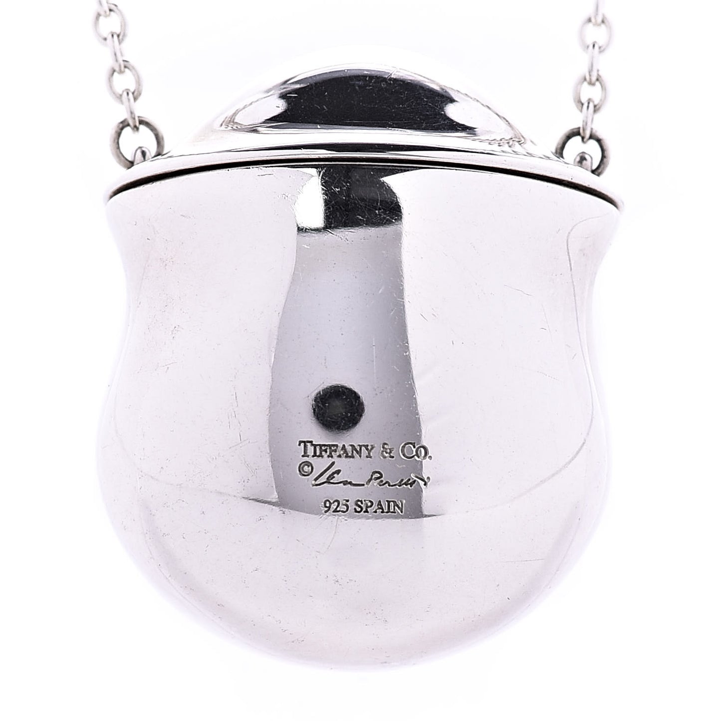 Sterling Silver Elsa Peretti Bottle Inro Pendant Necklace