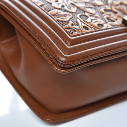 Chanel Calfskin Quilted Embellished Dallas Cordoba Medium Boy Flap Brown 12 of 16