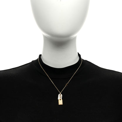 Louis Vuitton Nanogram Name Tag Necklace Gold 2 of 7