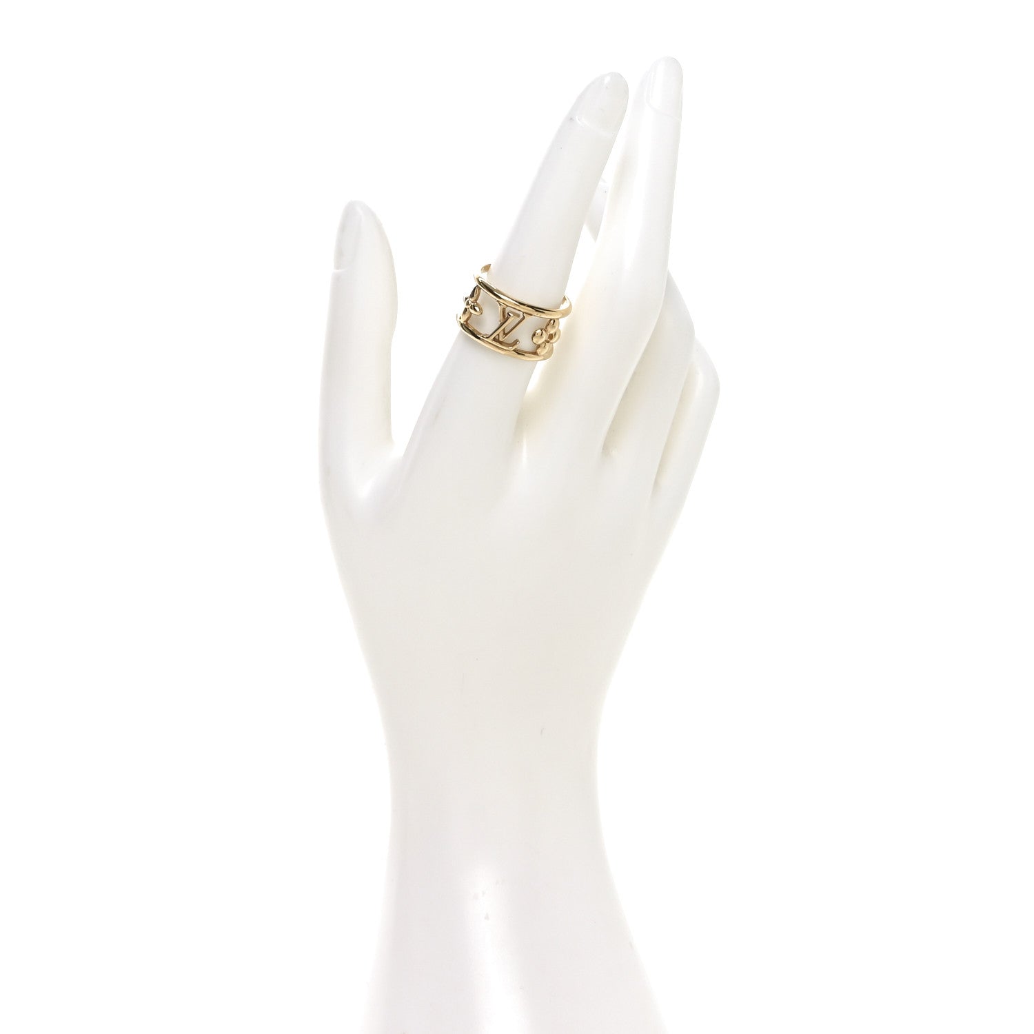 Louis Vuitton Metal LV Iconic Ring L 49/5 Gold 2 of 5