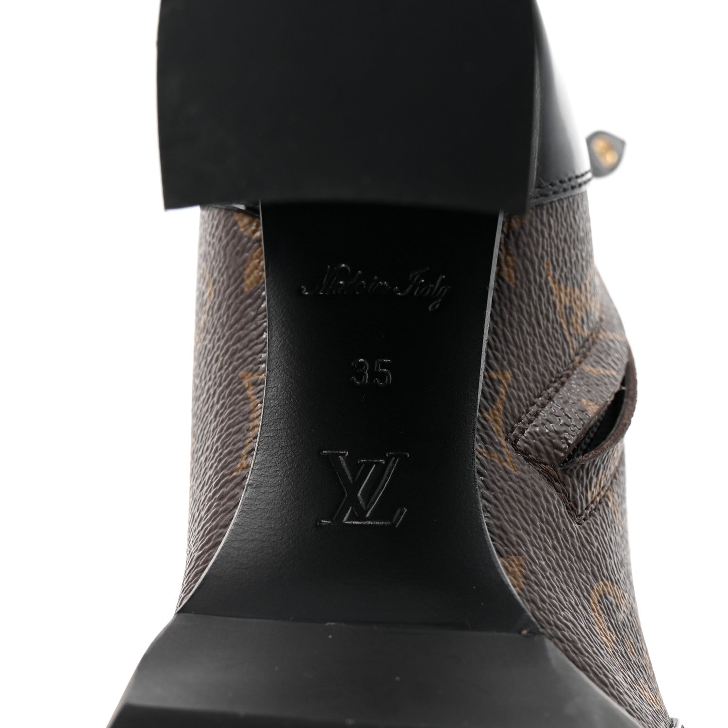 Louis Vuitton Patent Calfskin Monogram Star Trail Ankle Boots 35 Black 7 of 8