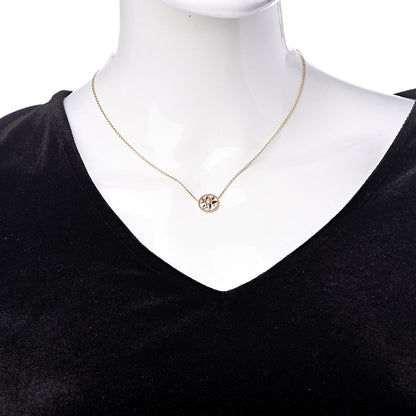 Christian Dior 18K Yellow Gold Diamond Mother of Pearl Rose Des Vents Necklace 2 of 8