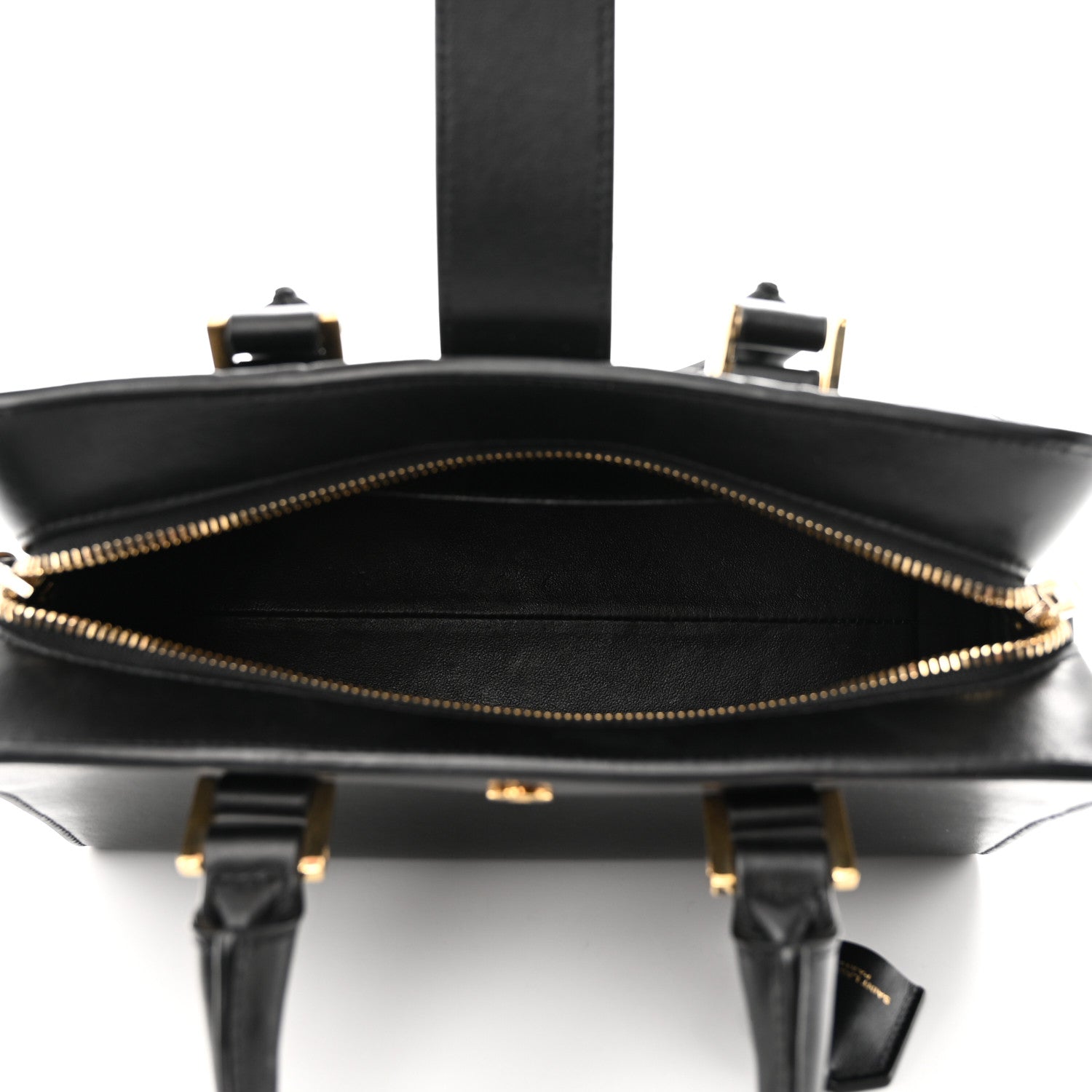 Saint Laurent Calfskin Monogram Baby Cabas Black 5 of 9