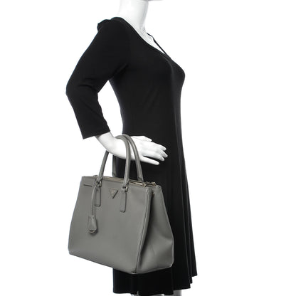 Prada Saffiano Medium Galleria Double Zip Tote Marmo 3 of 10