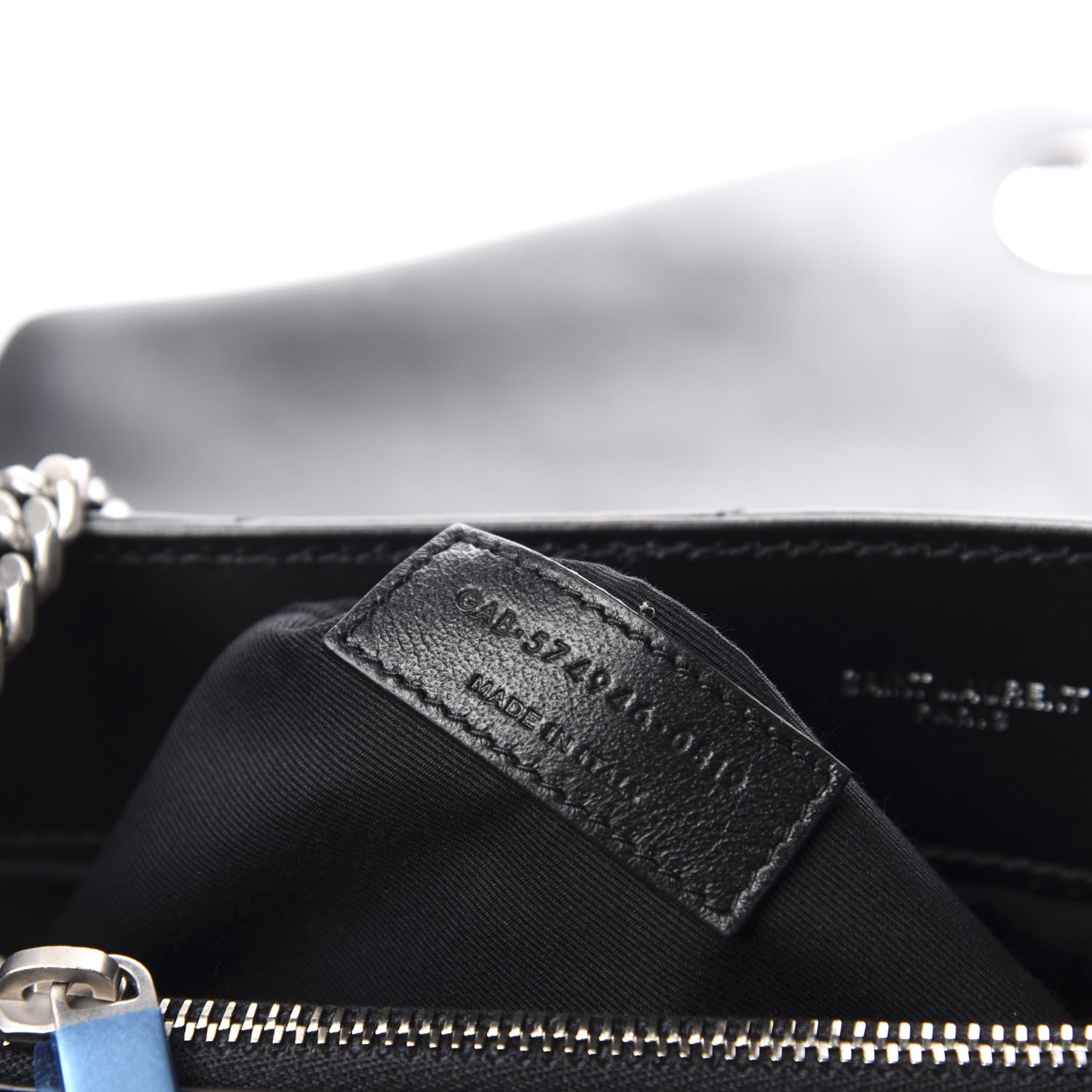 Saint Laurent Calfskin Y Quilted Monogram Medium Loulou Chain Satchel Black 10 of 11
