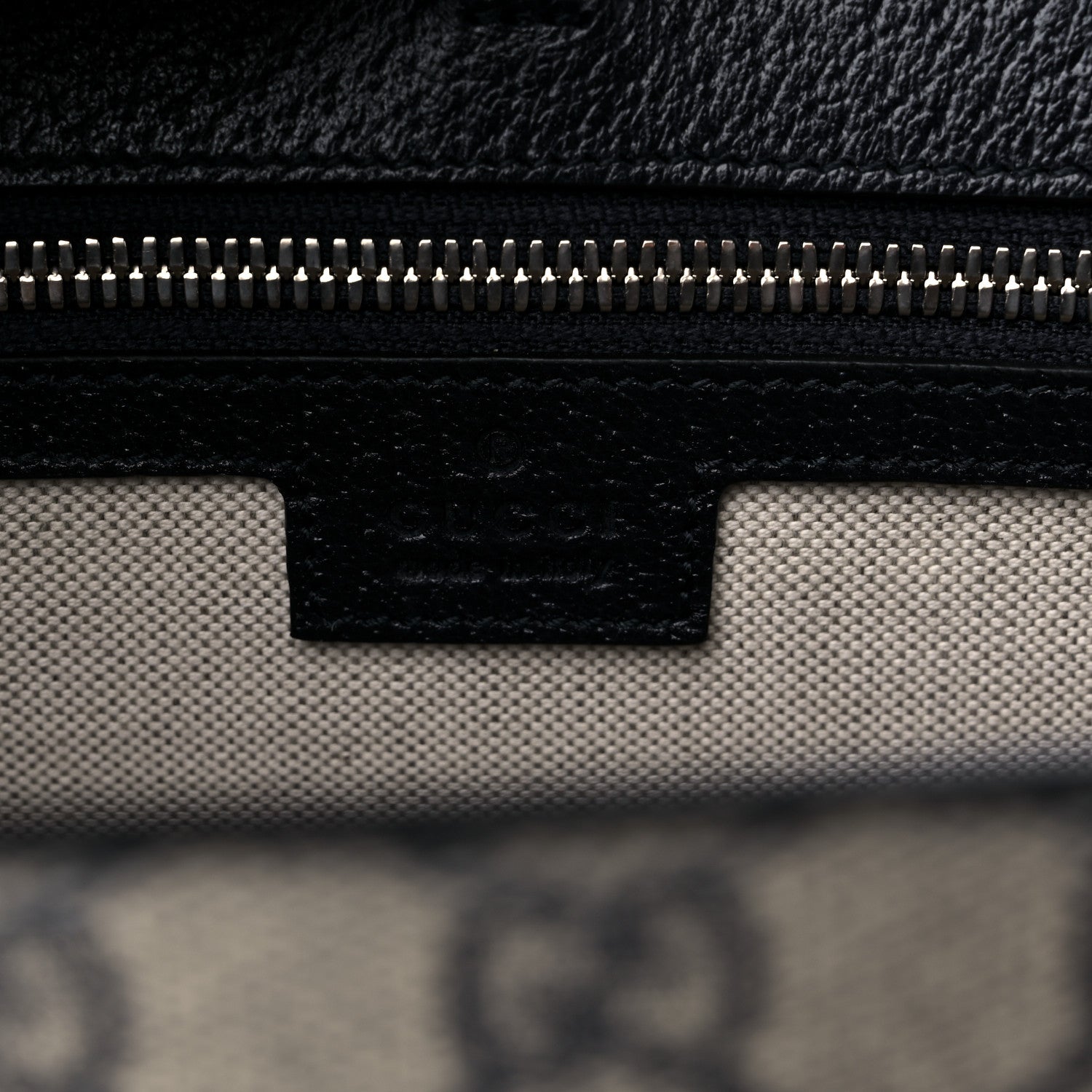Gucci GG Supreme Monogram Textured Dollar Calfskin Small Retro Interlocking G Tote Bag Beige Blue 6 of 8