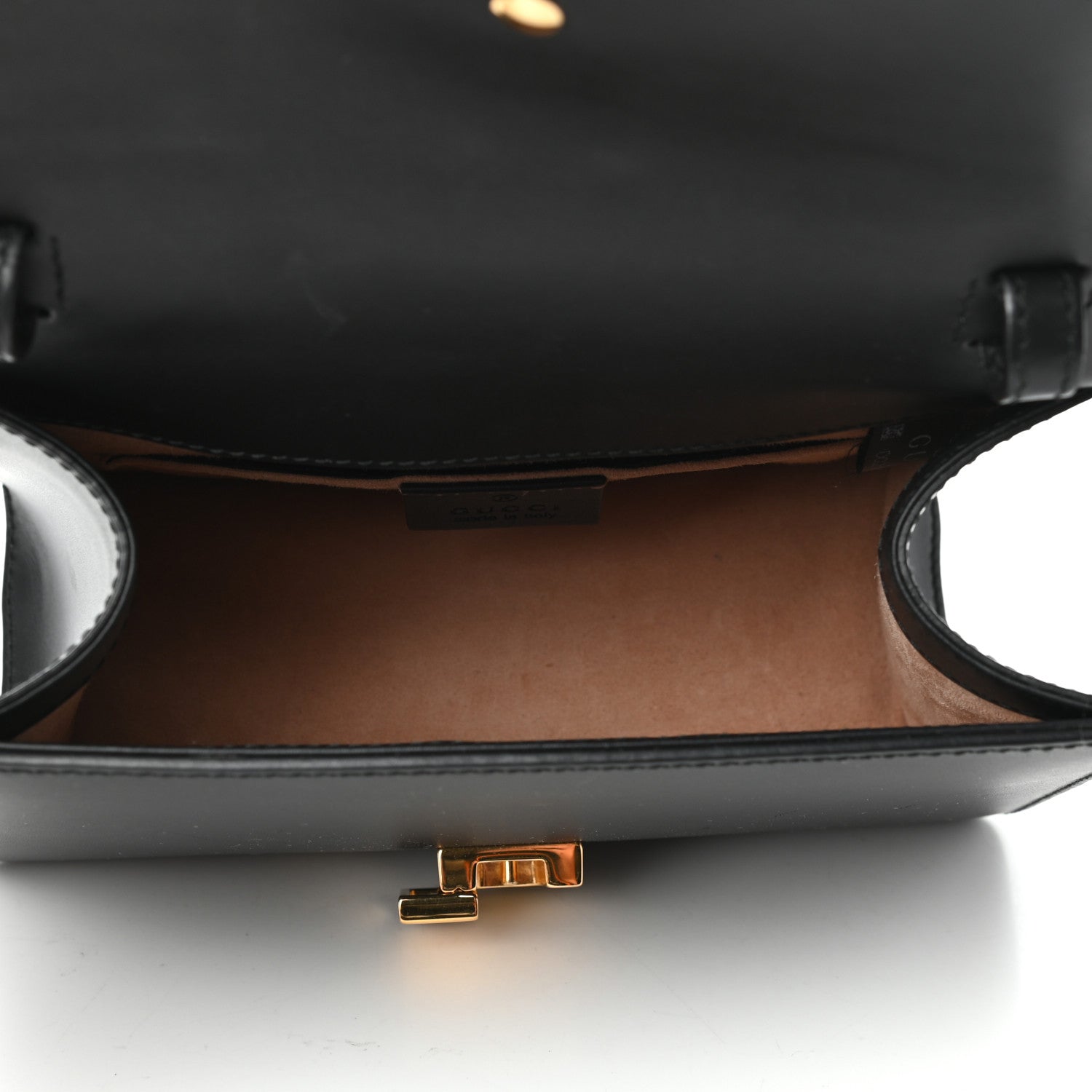 Gucci Calfskin Mini Sylvie Top Handle Bag Black 5 of 10